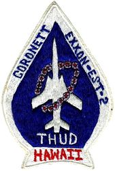 17th Wild Weasel Squadron F-105G Operation CORONET EXXON
Done for 17 WWS F-105G redeployment to the US in October 1974. Upon landing at George AFB, after a stop in Hawaii, they were redesignated the 562 TFS. Thai made.
