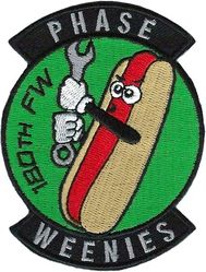 180th Maintenance Squadron Phase Inspection Section Morale
Though the patch has the parent 180 FW on it, the Phase Inspection Section falls under the 180 MXS.
