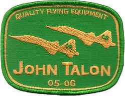 Class 2005-06 Specialized Undergraduate Pilot Training T-38 Morale
A series was made of all the aircraft flown by the class: T-1, T-37, and T-38. They used the John Deere logo as the basis for the design.
