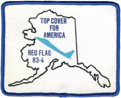 21st Tactical Fighter Wing Exercise RED FLAG 1983-4
Silkscreened patch.
