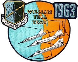 25th Air Division William Tell Competition 1963
Back patch with F-102, F-101, and F-106 depicted.
