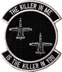 25th Fighter Squadron A-10 Morale
Line from a Smashing Pumpkins song. Korean made.

