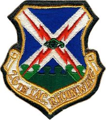 26th Tactical Reconnaissance Wing 
On leather, as worn.
