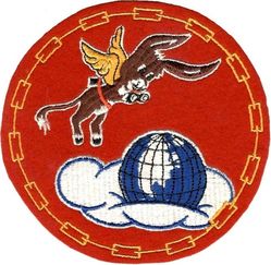 28th Troop Carrier Squadron
Daniel Field, GA, 1 February 1942; Harding Field, LA, 8 March 1942; Westover Field, MA, 20 May 1942 – 7 July 1942; RAF Podington, UK, 28 July 1942; RAF Aldermaston, UK, 7 August 1942; Tafaraoui Airfield, Algeria, 14 November 1942; Rélizane Airfield, Algeria, 27 November 1942; Thiersville Airfield, Algeria, 13 May 1943; El Djem Airfield, Tunisia, 1 July 1943; Gela East Airfield, Sicily, Italy, 4 September 1943; Gerbini Airfield, Sicily, Italy, 28 October 1943; Pomigliano d'Arco Airfield, Campania, Italy, 8 October 1944 – May 1945; Waller Field, Trinidad 2 June 1945 – 31 July 1945. WW 2 era, on felt.
