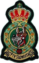 32d Tactical Fighter Squadron
Small computer made version, circa 1986. Darker green than previous US made ones. Very short lived, the unit went thru several new renditions before settling on a better design.
