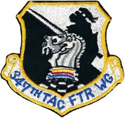 347th Tactical Fighter Wing 
On black twill, Japan made.
