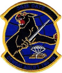 34th Combat Airlift Training Squadron
First version, quickly replaced as the black lettering was not readable on dark blue.
