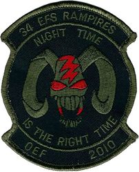 34th Expeditionary Fighter Squadron Operation ENDURING FREEDOM 2010
Deployment to Bagram AB, Afghanistan, 23 Jan- 21 May 2010.
Keywords: subdued