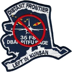 35th Fighter Squadron Exercise RED FLAG ALASKA 2015-01 and DISTANT FRONTIER 2015 Morale
Worn by pilots that did not deploy. Korean made.
