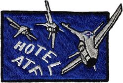 35th Tactical Fighter Squadron Air Task Force Hotel
Large chest patch. Air Task Force= PACAF's designation for flights in the late 50s to early 60s. F-100 era, Japan made.
