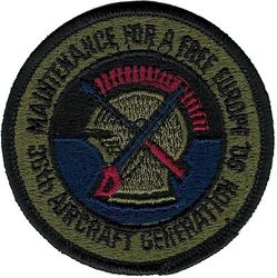 36th Aircraft Generation Squadron
Smaller, merrowed edge version, circa 1985.
Keywords: subdued