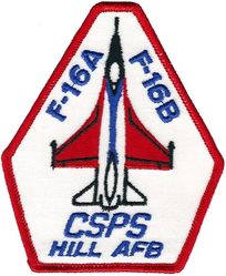 388th Tactical Fighter Wing F-16 CSPS
CSPS possibly stands for Contractor Services and Program Support.  
