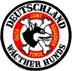 38th Airlift Squadron (Provisional) Operation JOINT FORGE 
On 20 June 1998 the NATO-led Stabilization Force in Bosnia-Herzegovina transitioned to a slightly smaller follow-on force. Simultaneously, Operation Joint Guard ended and Operation Joint Forge began. The United States agreed to provide a force of approximately 6,900 US Service members to help maintain the military force in Bosnia-Herzegovina. It ran from 1998-2004. WACTER HUNDS= Watch Dogs.
