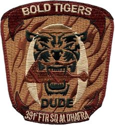 391st Expeditionary Fighter Squadron Deployments
Possibly used first in 2014, and used on subsequent deployments.
Keywords: desert