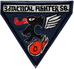3d Tactical Fighter Squadron
Sewn to leather, Korean made.
