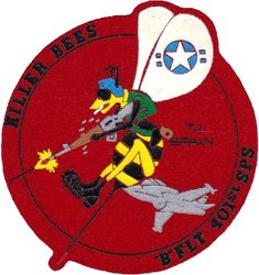 401st Security Police Squadron B Flight
Rubber on felt construction, Spanish made.

