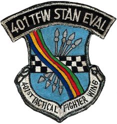401st Tactical Fighter Wing Standardization/Evaluation
German made tab sewn to Japanese made patch as worn.
