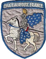 416th Fighter-Bomber Squadron
The 416th spent some time at other French bases in 1955 while awaiting the compltion of Chambley-Bussieres AB, France. Thus the base name on the patch. German made.
