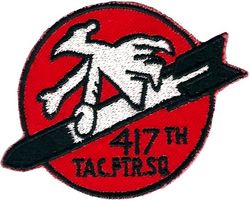 417th Tactical Fighter Squadron 
Hat patch, German made.
