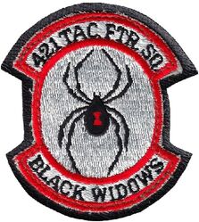 421st Tactical Fighter Squadron
Sewn to leather.
