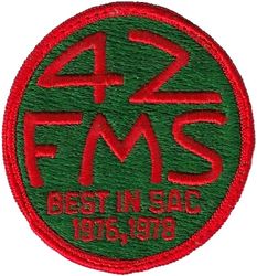 42d Field Maintenance Squadron Best in Strategic Air Command Award 1976 and 1978
Not done as a subdued patch, just the colors they chose.
