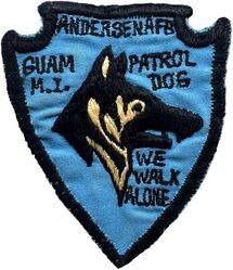 43d Security Police Squadron K-9 Section
Korean made 1970s.
