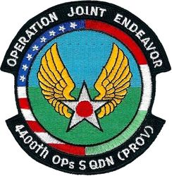 4400th Operations Squadron (Provisional) Operation JOINT ENDEAVOR 
OJE was from 1995-1996.
