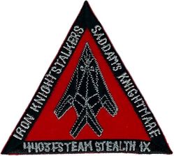 4403d Fighter Squadron (Provisional) IX Rotation
F-117 aircraft, Saudi made.
