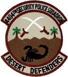 4404th Security Police Squadron
Machine made in Saudi.
Keywords: Desert
