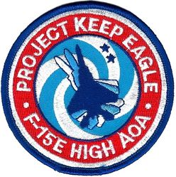 445th Flight Test Squadron F-15E Project KEEP EAGLE
KEEP EAGLE flight test program was conducted from August 1994 until August 1995 at Edwards AFB by a combined government/contractor test team to evaluate improvements to F-15E high angle-of-attack and spin recovery characteristics.
