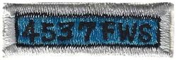 4537th Fighter Weapons Squadron Tab
F-105 FWS, worn over top of FW School patch. Japan made.
