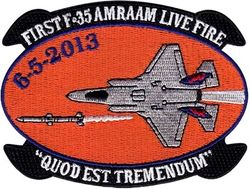 461st Flight Test Squadron F-35 First AMRAAM Live Fire 2013

