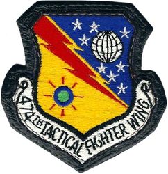 474th Tactical Fighter Wing
Sewn to Naugahyde, F-111 era.
