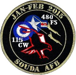 480th Fighter Squadron Souda Bay TDY 2015
Trial patch that was not used, but several made it out to collectors.
