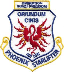 491st Air Expeditionary Group Operation IRAQI FREEDOM 2003
During the 2003 invasion of Iraq, the 491st Air Expeditionary Group operated from Mildenhall, with the 491st Air Expeditionary Aeromedical Evacuation Squadron and the 744th Expeditionary Airlift Squadron, flying the Lockheed C-141C Starlifter. Also attached to the 491st AEG was the 791st Expeditionary Aeromedical Airlift Squadron.
