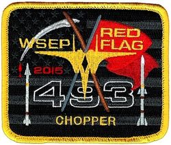 493d Fighter Squadron Exercise RED FLAG 2015 and COMBAT ARCHER 
With pilot call sign.
