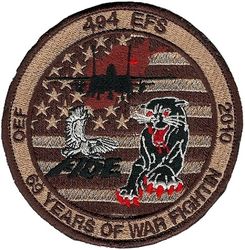 494th Expeditionary Fighter Squadron Operation ENDURING FREEDOM 2010
UK made.
