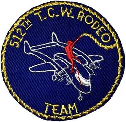 512th Troop Carrier Wing, Medium Rodeo Competition 1958
The 512th TCW placed second in the competition. C-119 aircraft, assigned 57-65.
