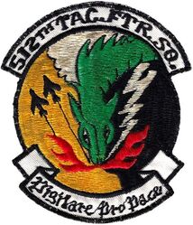 512th Tactical Fighter Squadron
1970s era Korean made.
