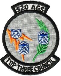 520th Aircraft Generation Squadron Top Three Council
Used prior to the 1991 senior enlisted insignia change, UK made.

