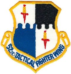 52d Tactical Fighter Wing (ERROR)
Black and blue quadrants on shield reversed, German made.
Keywords: error