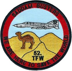 52d Tactical Fighter Wing F-4G Operation DESERT STORM 1991
Original with no palm tree, German made.

