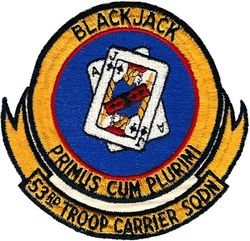 53d Troop Carrier Squadron, Heavy
Chest sized patch, old US made.
