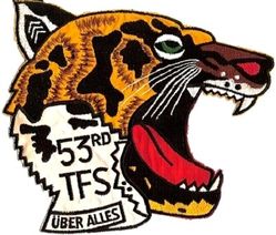 53d Tactical Fighter Squadron Morale
Back patch awarded to mission ready crew members. German made.
