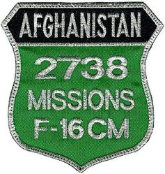 555th Expeditionary Fighter Squadron F-16CM 2738 Missions Operation ENDURING FREEDOM 2015 
Total missions flown from Bagram AB. Italian made. 
