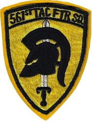 561st Tactical Fighter Squadron 
Korean made, sewn to leather as worn.

