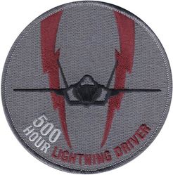 56th Training Squadron F-35 Pilot 500 Hours
Possibly for the 56 TRS Det 2.
