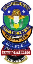 56th Tactical Training Wing Gaggle
5 patches sewn together forming a "stacked" gaggle.
