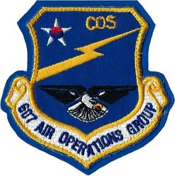 607th Air Operations Group Combat Operations Squadron
Korean made, sewn to leather.
