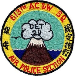 613th Aircraft Control and Warning Squadron Detachment 29 Air Police Section
Japan made.
